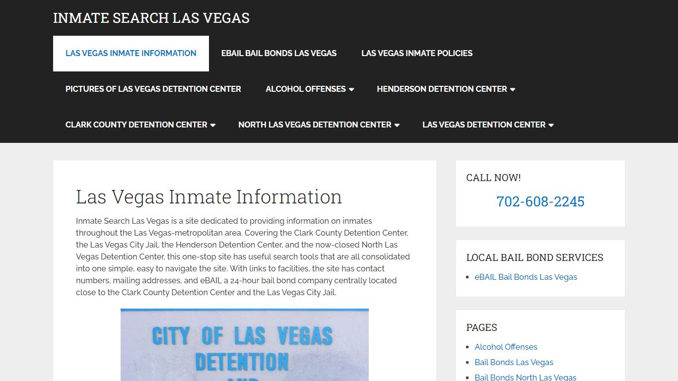 Las Vegas Inmate Information - Inmate Search Las Vegas